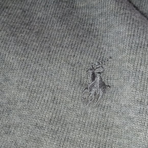 Mens Polo V Neck Sweater - Picture 4 of 6